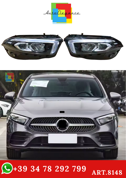 💫ART.8148 Fari Anteriori LED DAYLIGHT Per Mercedes-Benz 2019-2025 Classe A 💫