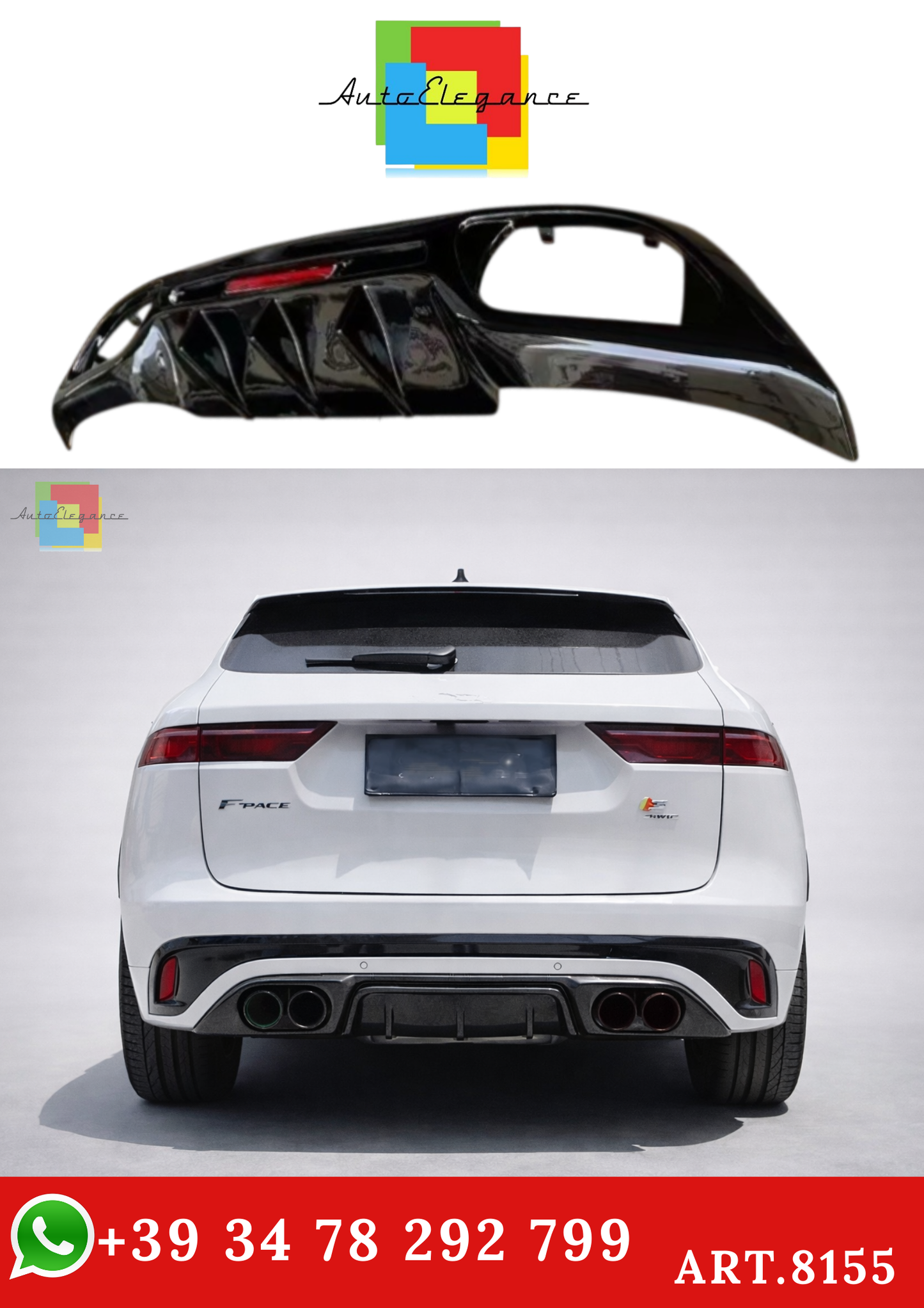 💫ART.8155 Diffusore per Jaguar F-PACE 2021- 2025 💫
