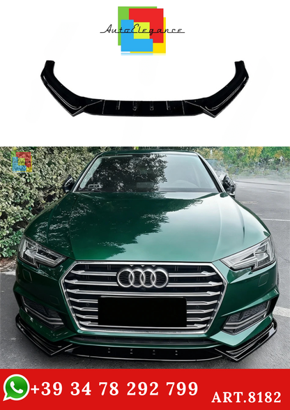 💫ART.8182 Splitter Anteriore Stile Maxton per Audi A4 B9 S-Line Sedan 2016-2019💫