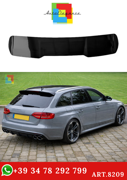 💫ART.8209 Spoiler Posteriore RS4 Look Per Audi A4 B8 2008-2014 Nero lucido💫