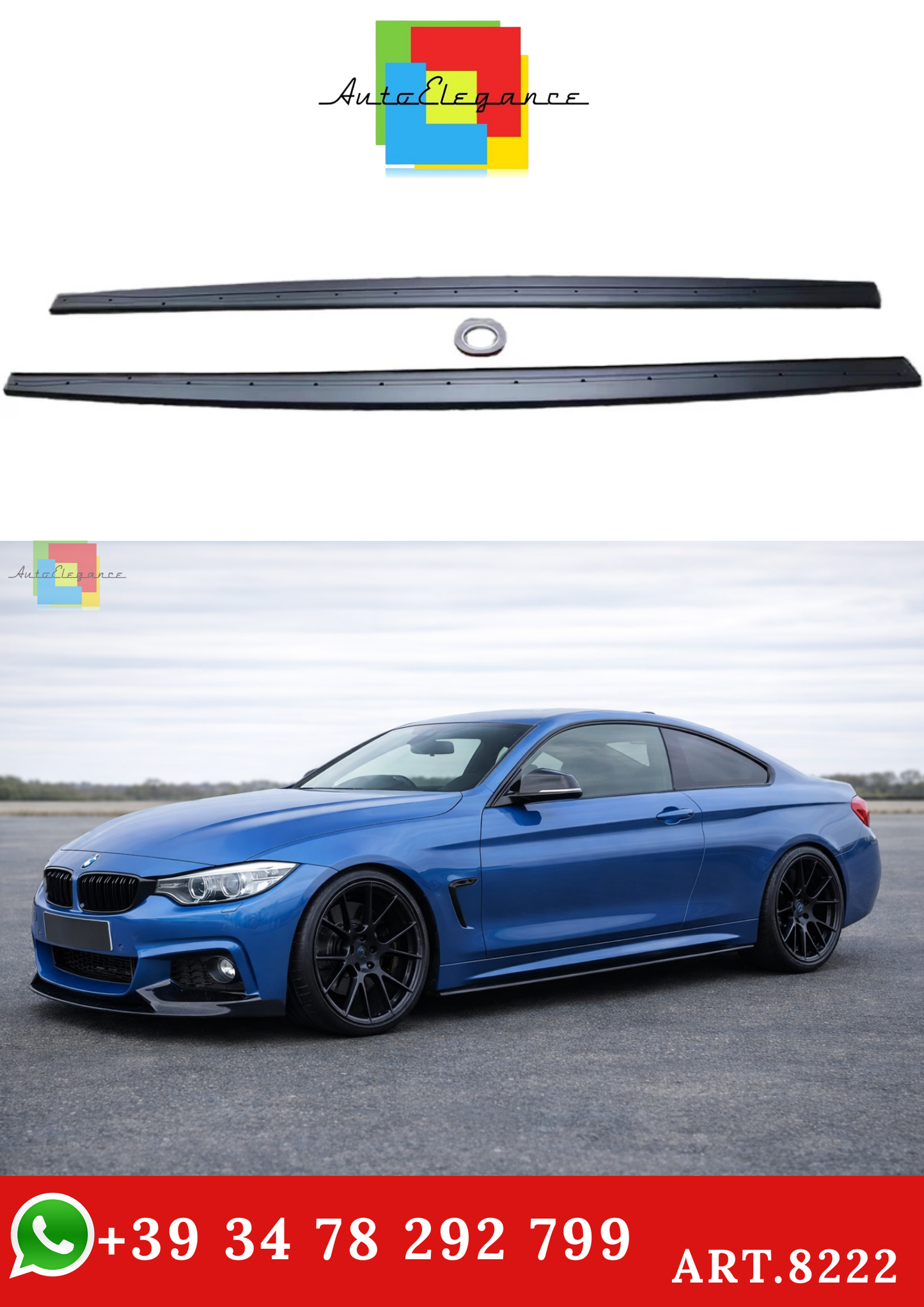 💫ART.8222 Sotto Minigonne per BMW Serie 4 F32 F33 F36 M Sport 2014-2020💫