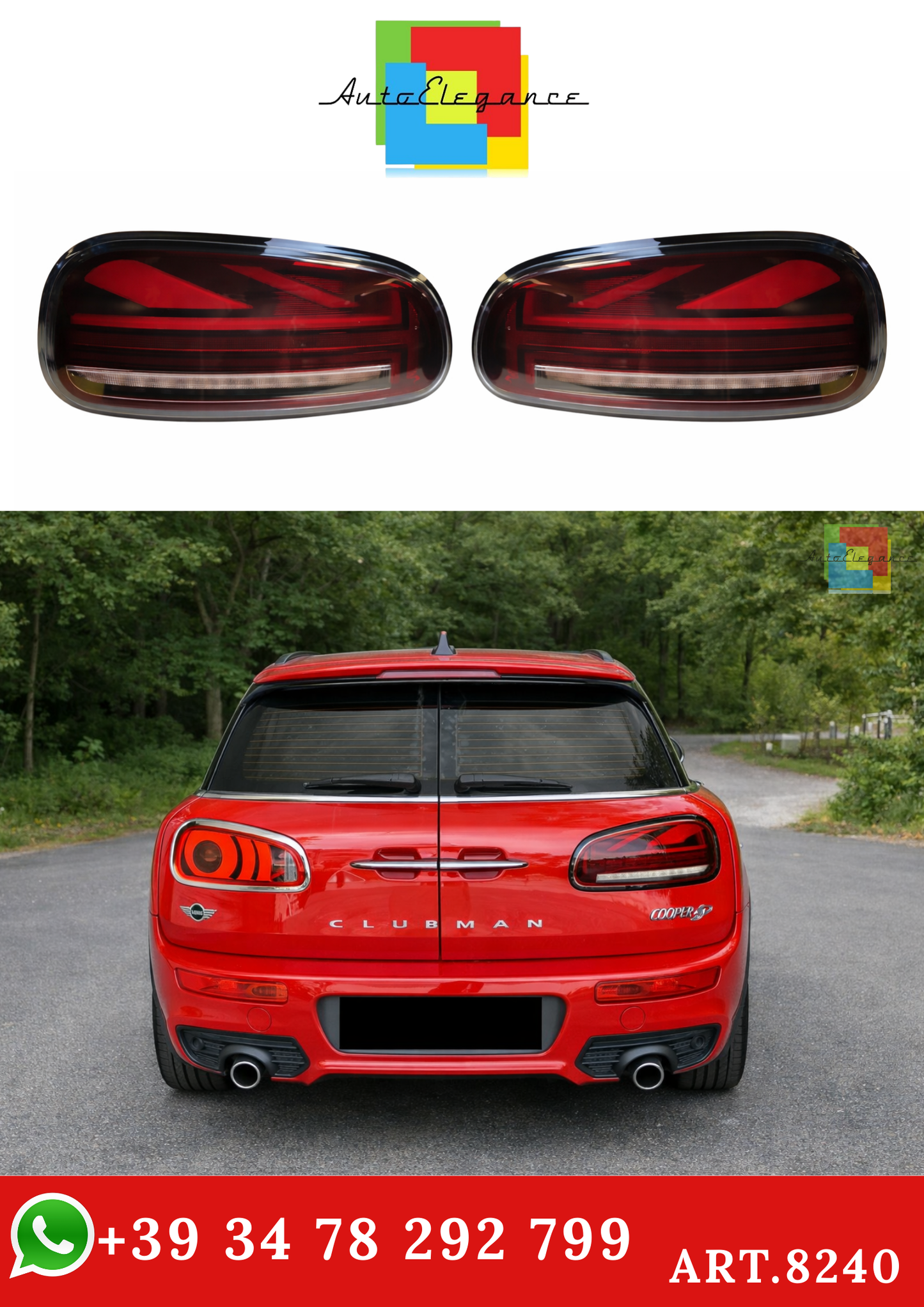 💫ART.8240 Fanali Posteriori a LED per BMW Mini Cooper F54 Clubman JCW 15-20💫