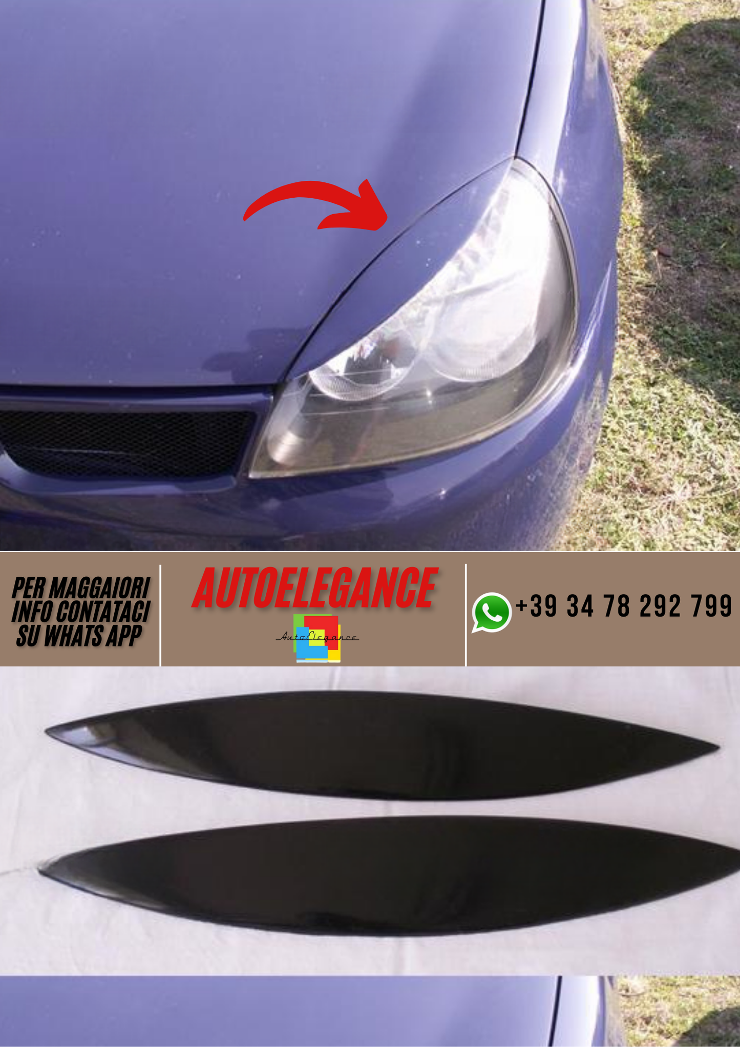 ❤️Palpebre per fari RENAULT Clio II dal 2001❤️