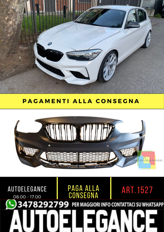1527🔥PARAURTI ANTERIORE ADATTO PER BMW SERIE 1 F20 F21 2015-2019 M1 M2 DESIGN🔥
