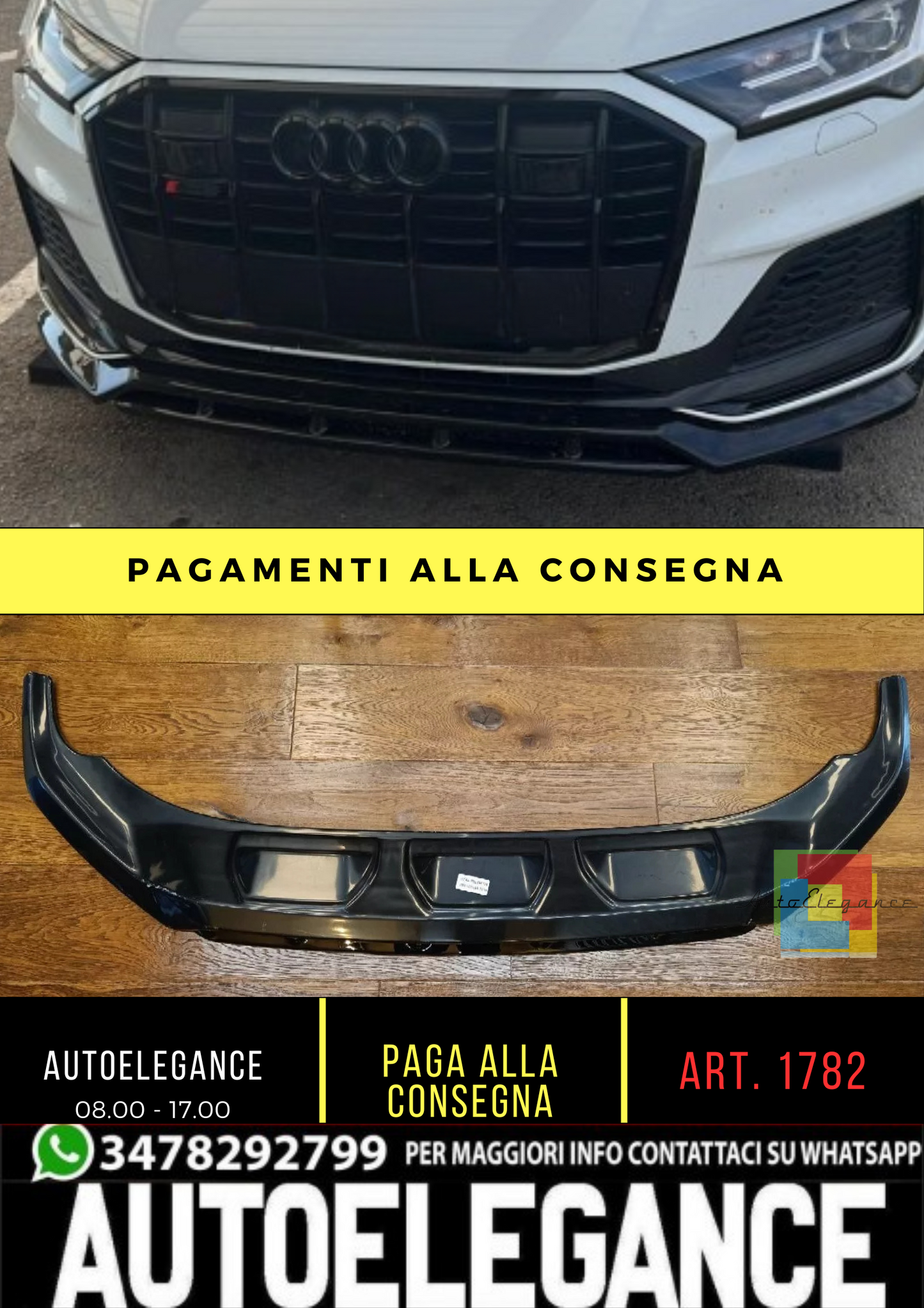 😍SPLITTER GEEIGNET FÜR AUDI Q7 LIFT 2019+ SLINE SQ7 😍