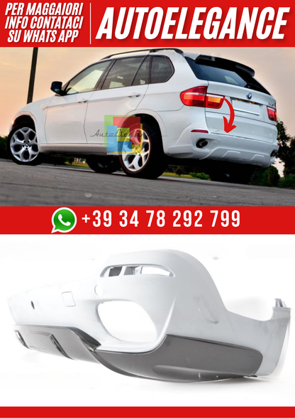 ❤️Diffusore Paraurti Posteriore Compatibile con BMW X5 E70 2006–2013 ❤️