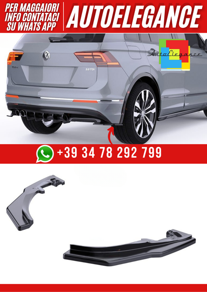 💕Flaps  adatto  per VW Tiguan Mk2 2016+, R/R Line V1 Style Nero  Lucido💕