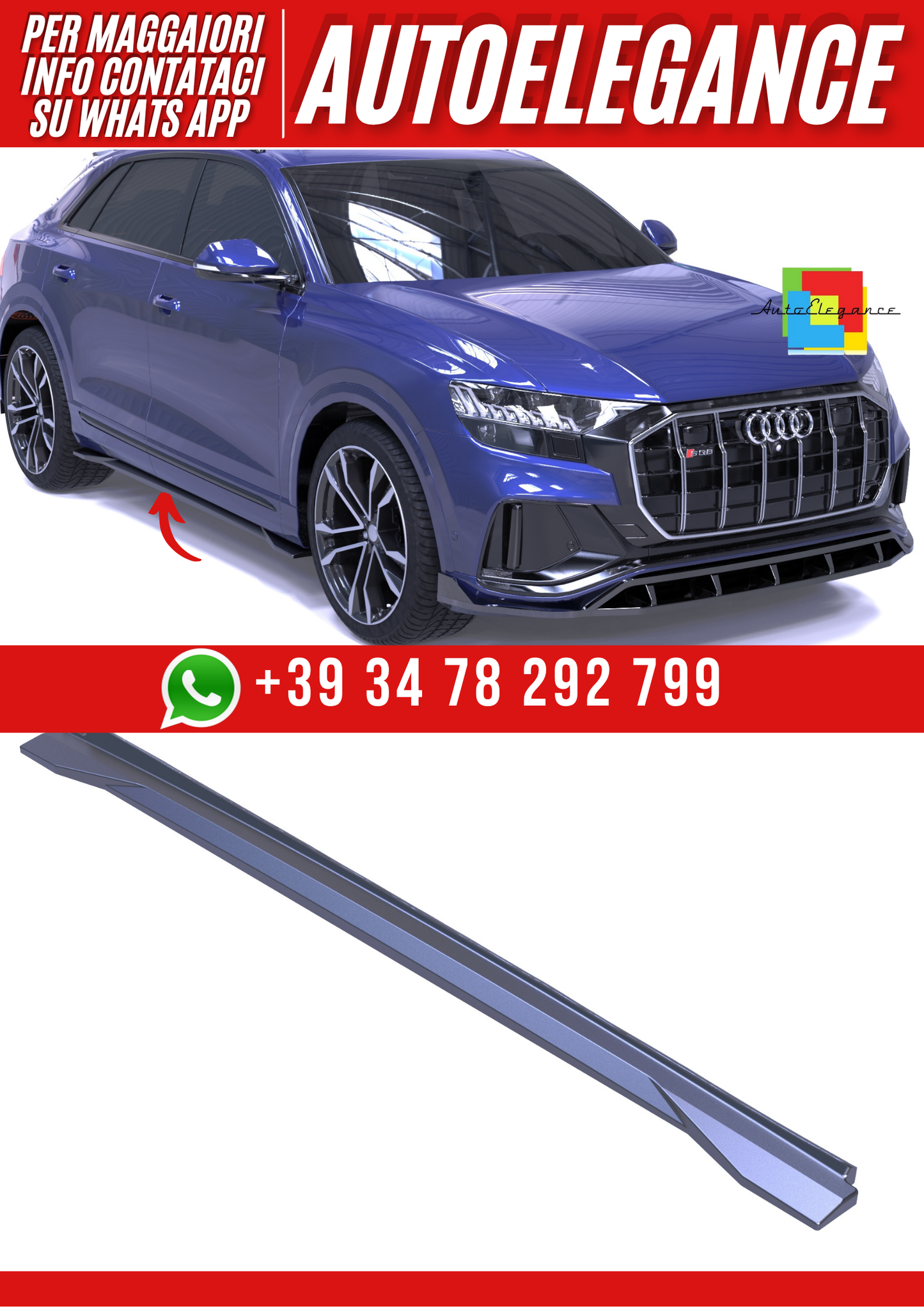 💕Sotto  minigonne  adatto per  Audi SQ8 restyle 2024+ 💕