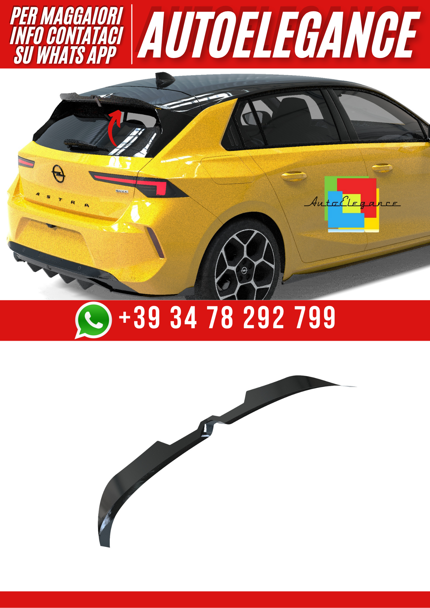 💕Spoiler  adatto per Opel Astra L💕