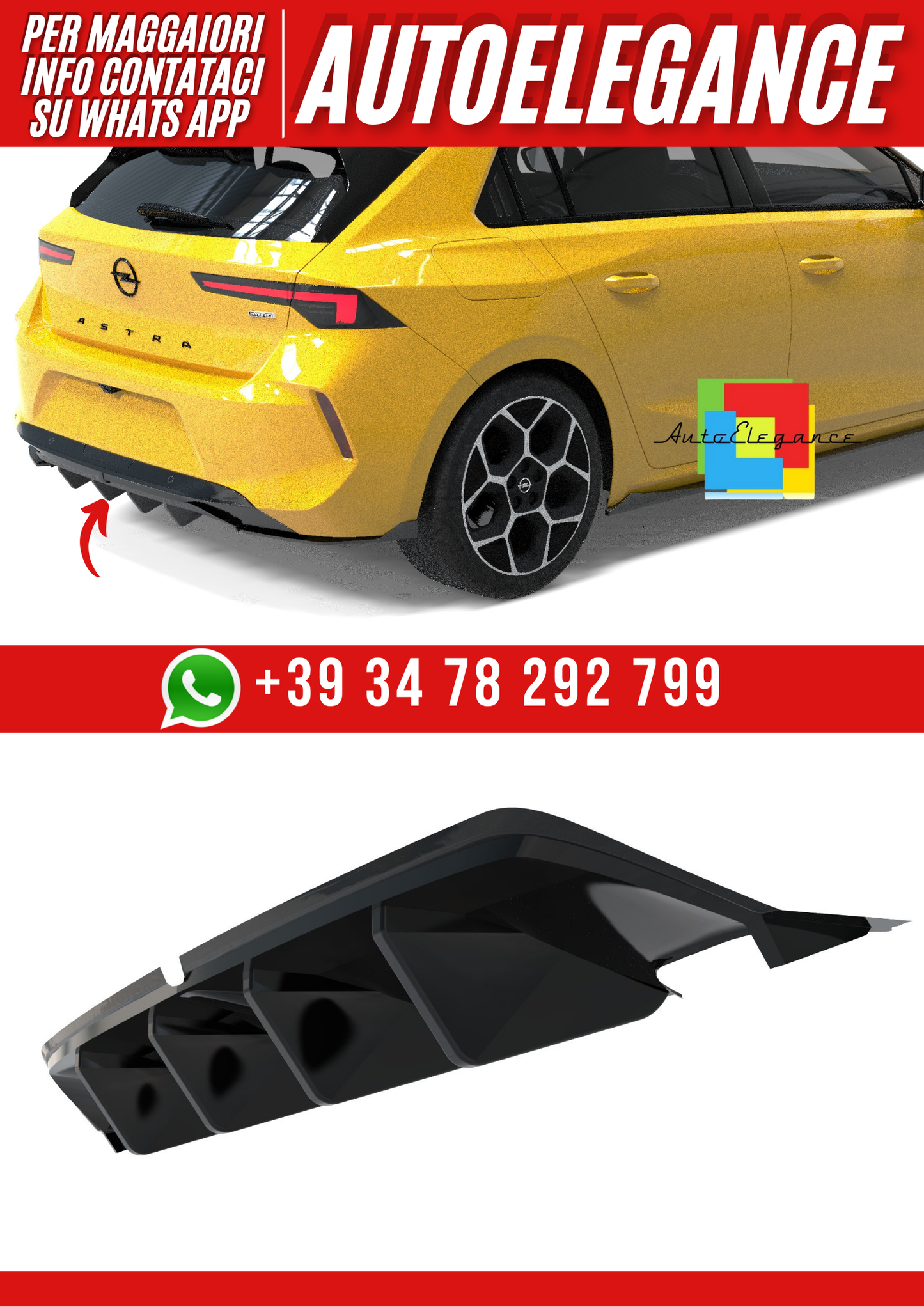 💕Diffusore adatto per Opel Astra L💕