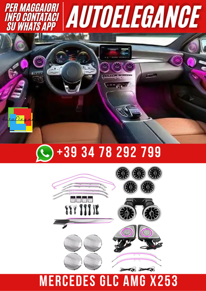 💕Kit aggiornamento 64 colori illuminazione ambiente Mercedes GLC AMG X253💕