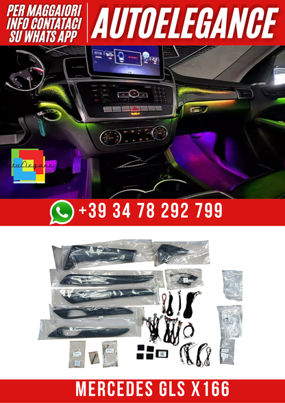 💕Kit aggiornamento 64 colori illuminazione ambiente Mercedes GLS W166 X166💕
