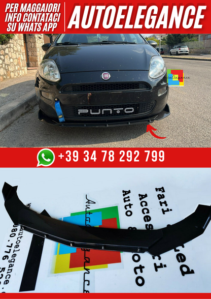 💕ART.0037 SPLITTER  ANTERIORE  FIAT  PUNTO NERO  LUCIDO💕