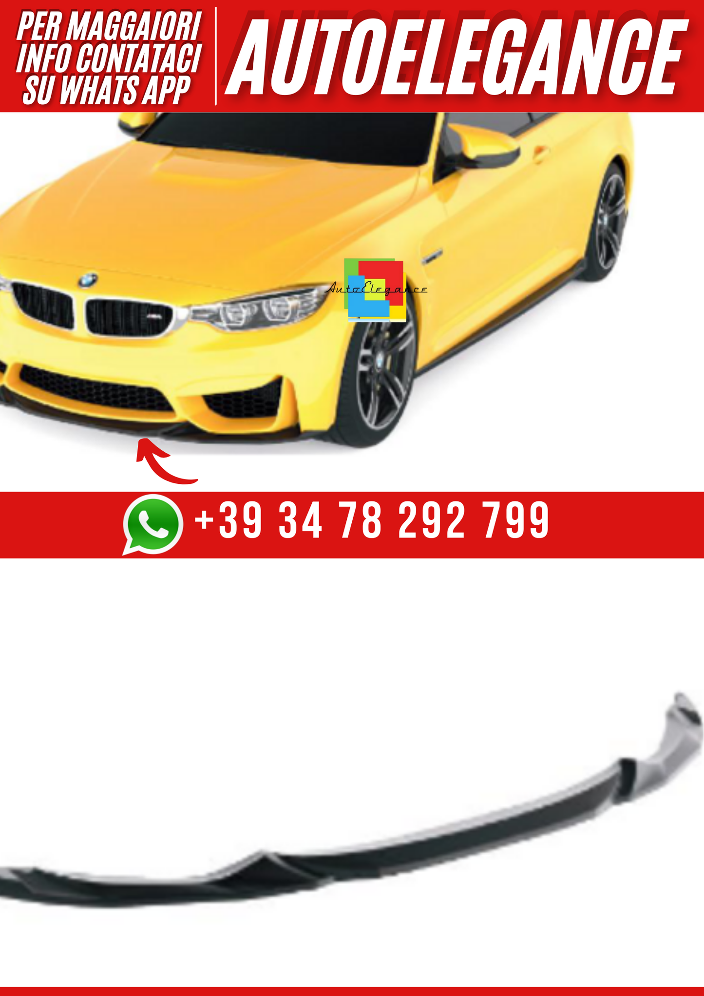 💕ART.2364 SPLITTER BMW M4 F82 2014-2021💕