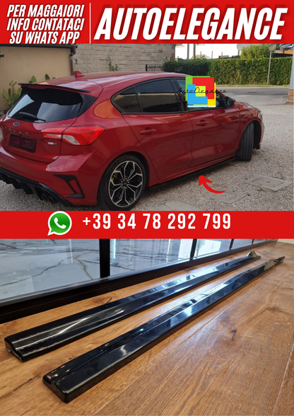 💕ART. 1479 SOTTO MINIGONNE FORD  FOCUS MK4 2019+ ST / ST-Line NERO LUCIDO💕