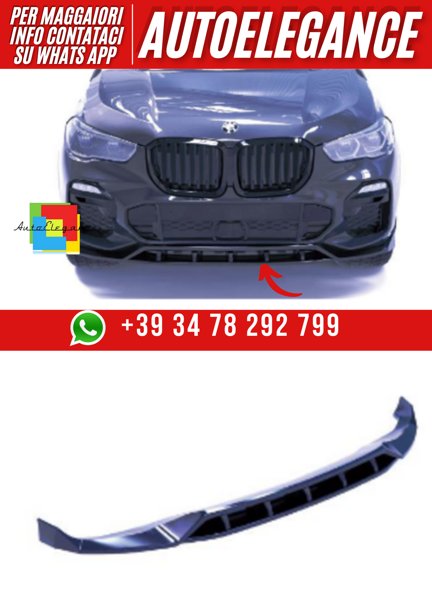 💕ART.2369  SPLITTER BMW X5 M-SPORT G05 2018-2023💕
