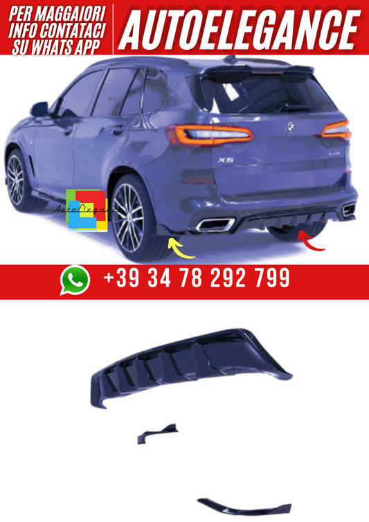 ART.2373  DIFFUSORE + FLAP ART.2372 BMW X5 M-SPORT G05 2018-2023