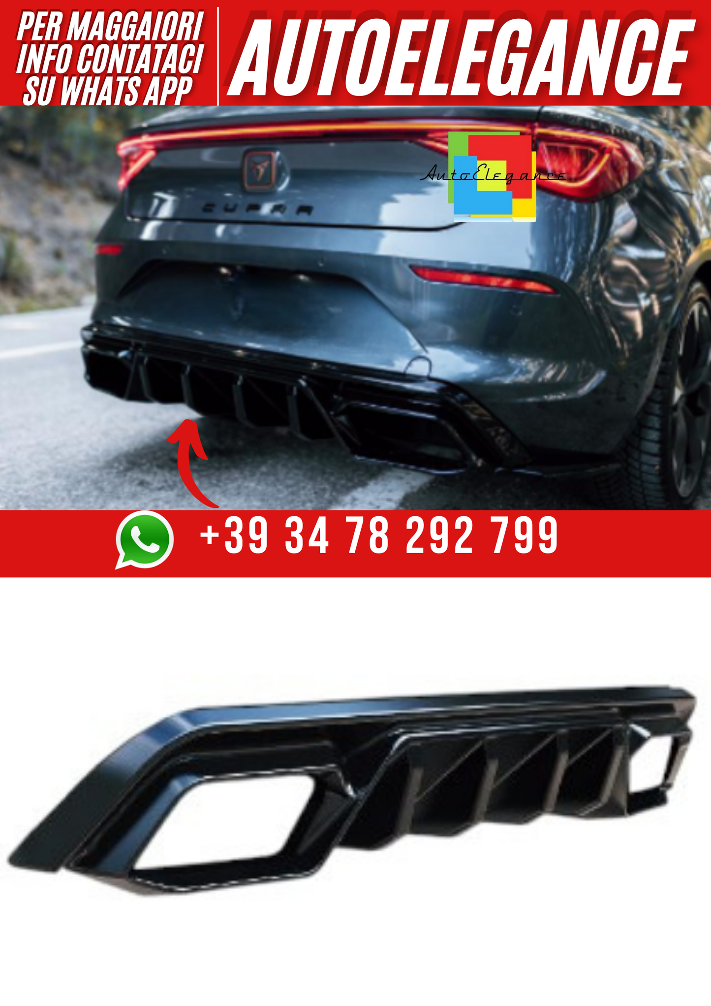 ART.2378  DIFFUSORE CUPRA LEON MK1 2020-2024