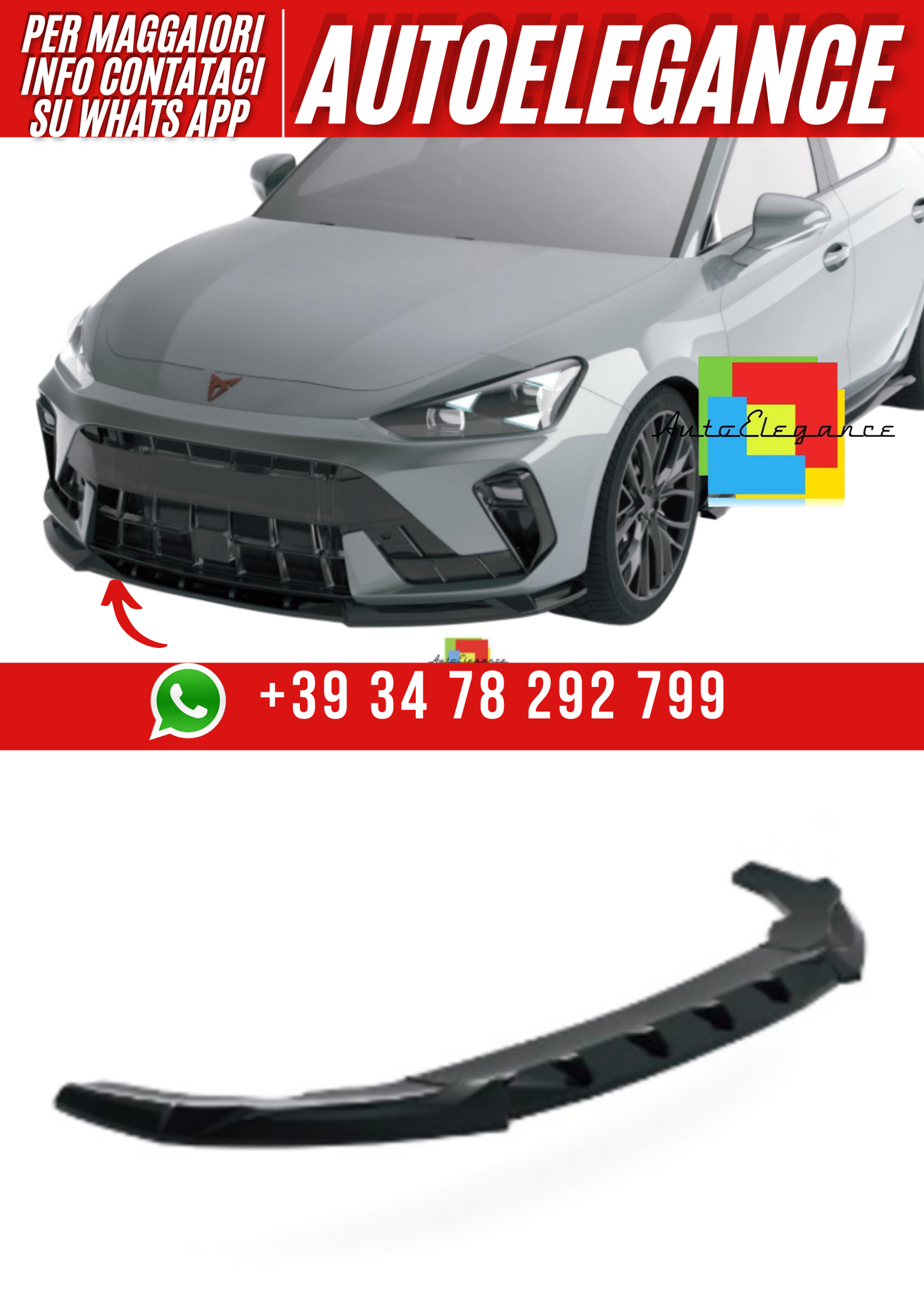 ART.2380  SOTTO MINIGONNE CUPRA LEON  MK1 FACELIFT 2024+