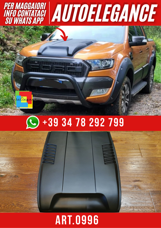 ART. 0996 PRESA ARIA COFANO FORD RANGER T6 T7 T8 2015-2022 NERO