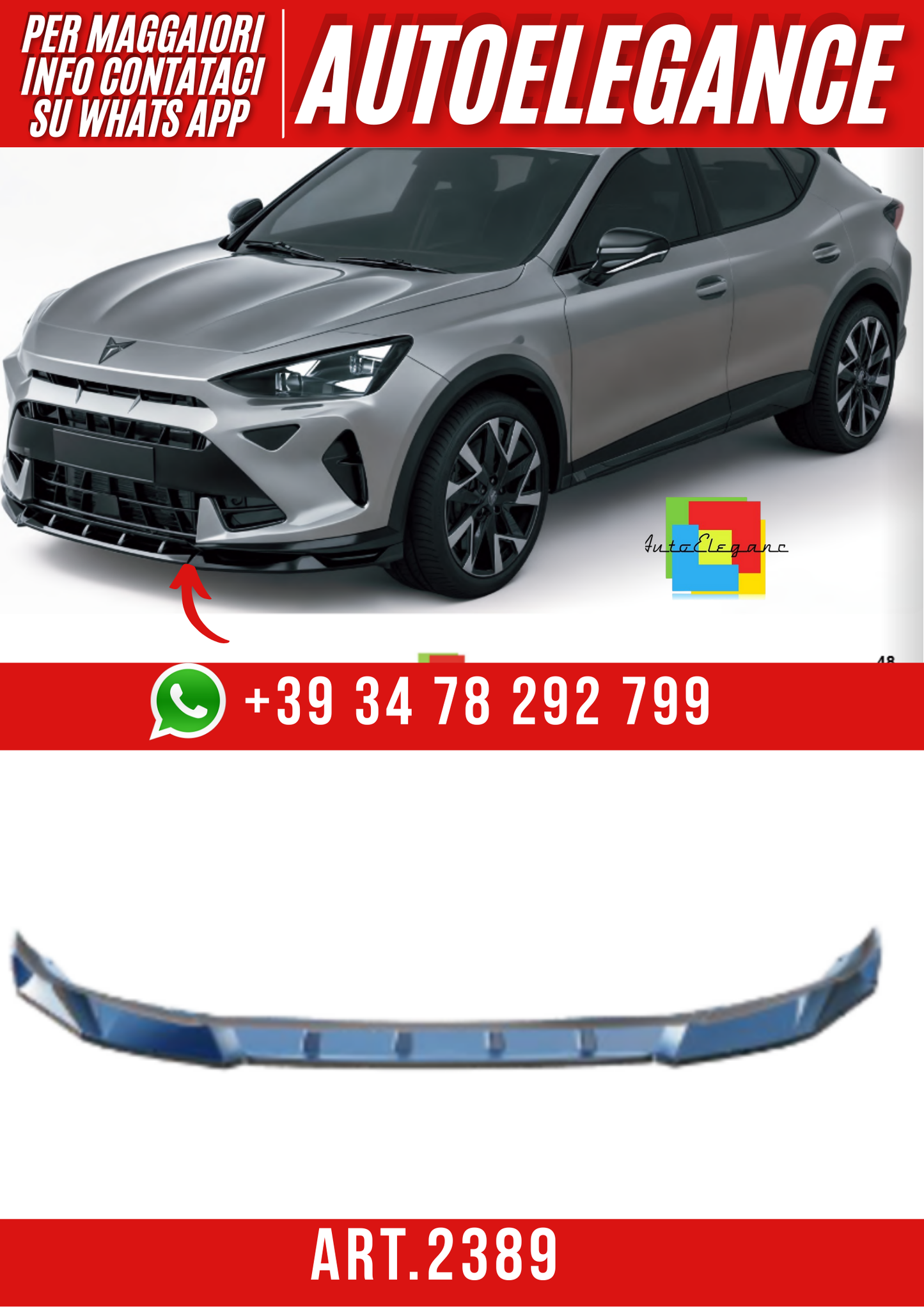 ART.2389  SPLITTER  CUPRA FORMENTOR MK1 FACELIFT 2024+