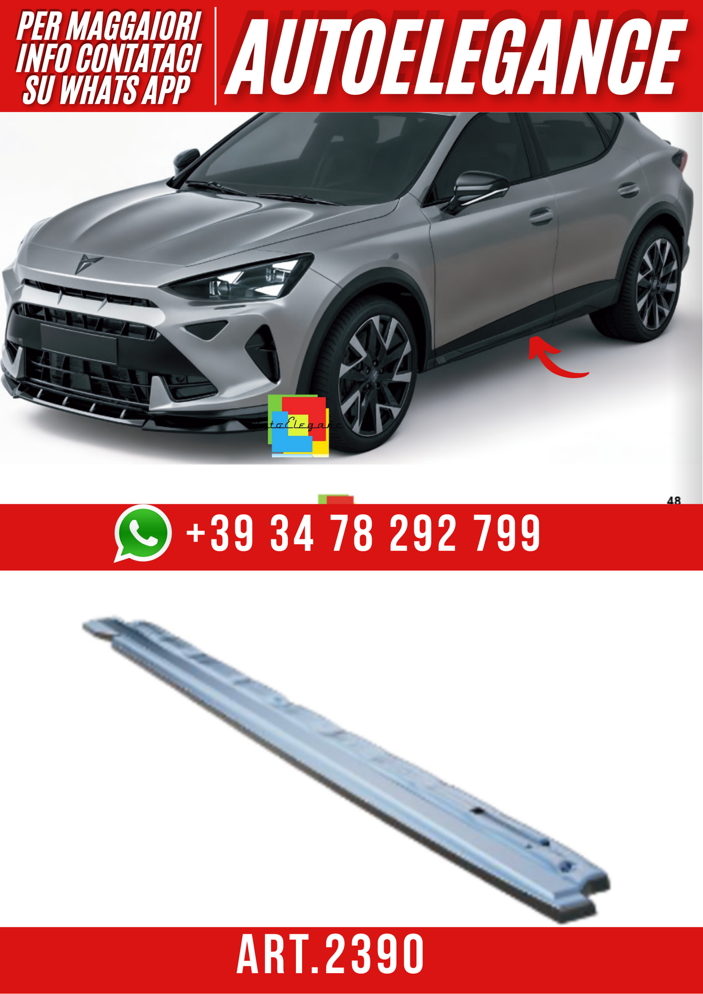 ART.2390 SOTTO MINIGONNE CUPRA FORMENTOR MK1 FACELIFT 2024+