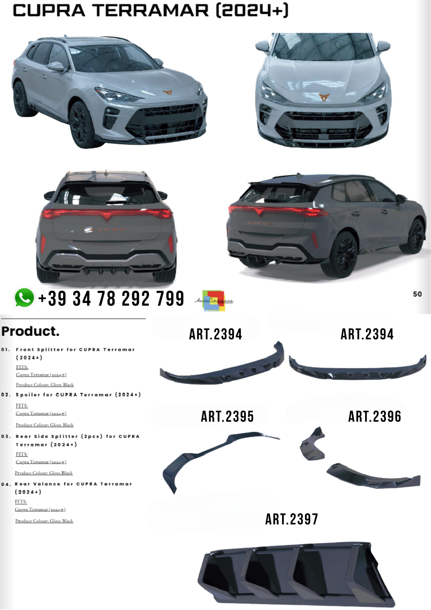 BODYKIT ADATTO  PER  CUPRA  TERRAMAR 2024+