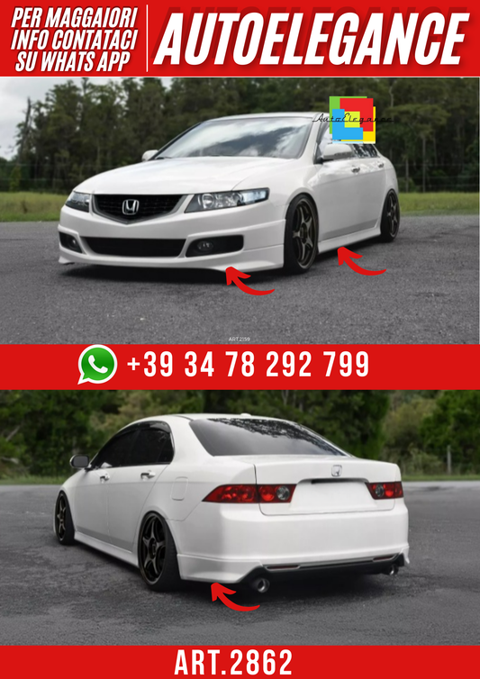 ART.2862  Body Kit A-Spec Style,  Honda Accord  Minigonne laterali, Spoiler