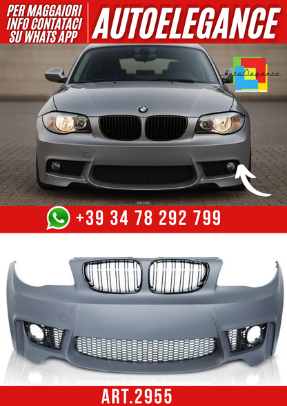 ART.2955 PARAURTI ANTERIORE SPORT COUPÉ STYLE atto per BMW E81/82/87/88