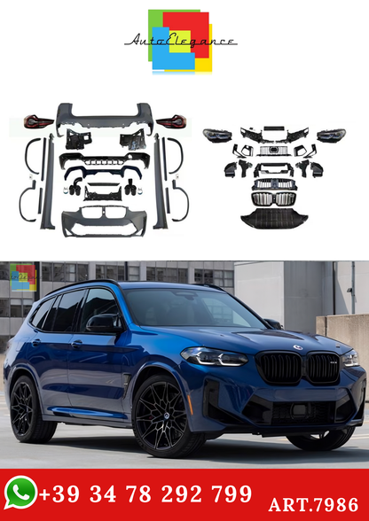 💫ART.7986 BODYKIT X3M LCI per BMW X3 18-21) con Fari Anteriori e Posteriori💫