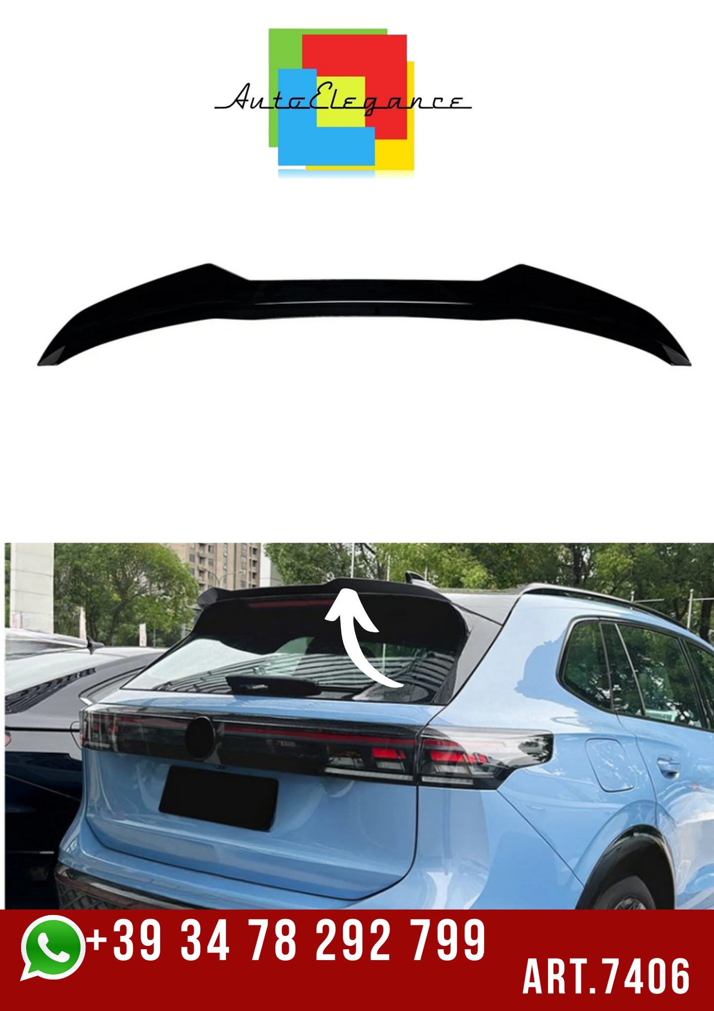 ART.7406  SPOILER Volkswagen Tiguan MK3 R-Line  2024 2025