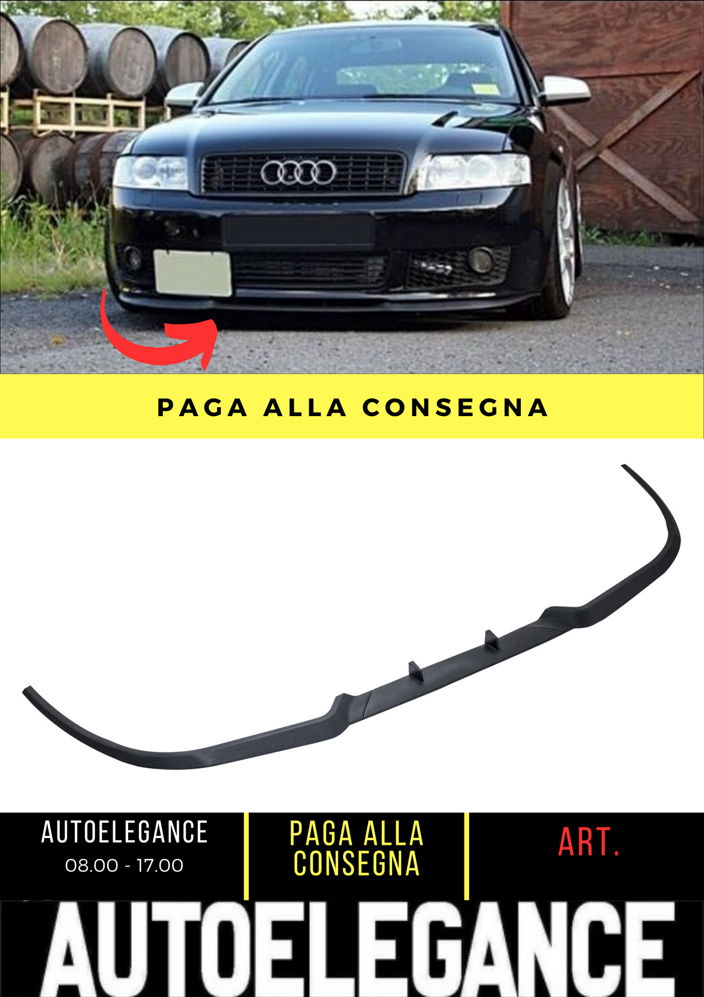 💕 FRONT SPLITTER SUITABLE FOR AUDI A4 B6 💕