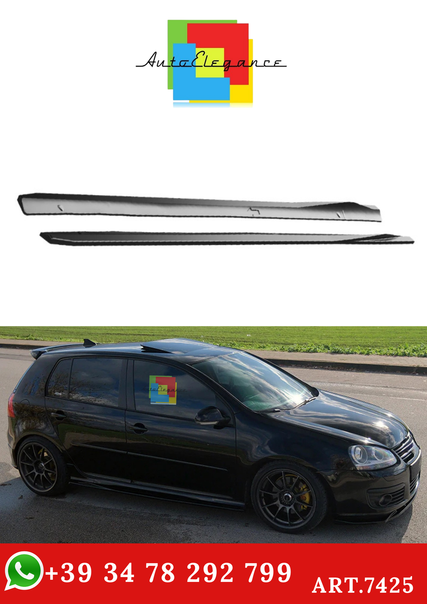 💫ART.7425 Sotto Minigonne per VW VOLKSWAGEN Golf Mk5 GTI 2003-2008💫