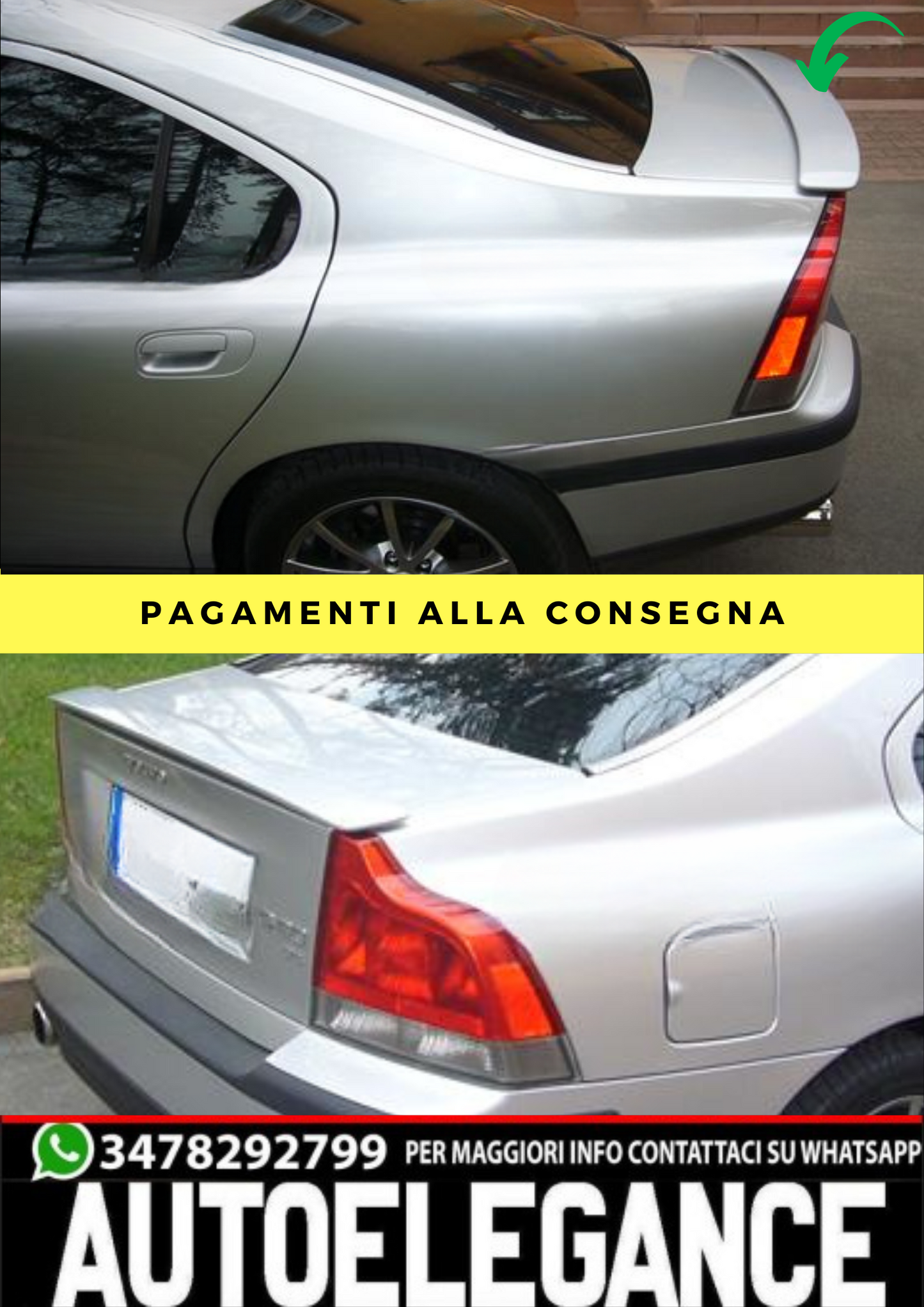 ❤️Spoiler ADATTO  PER VOLVO S60❤️