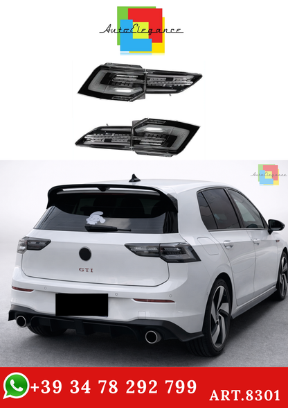 💫ART.8301 Fanali Posteriori (FUME) LED per Golf 8 MK8 2021-2024💫