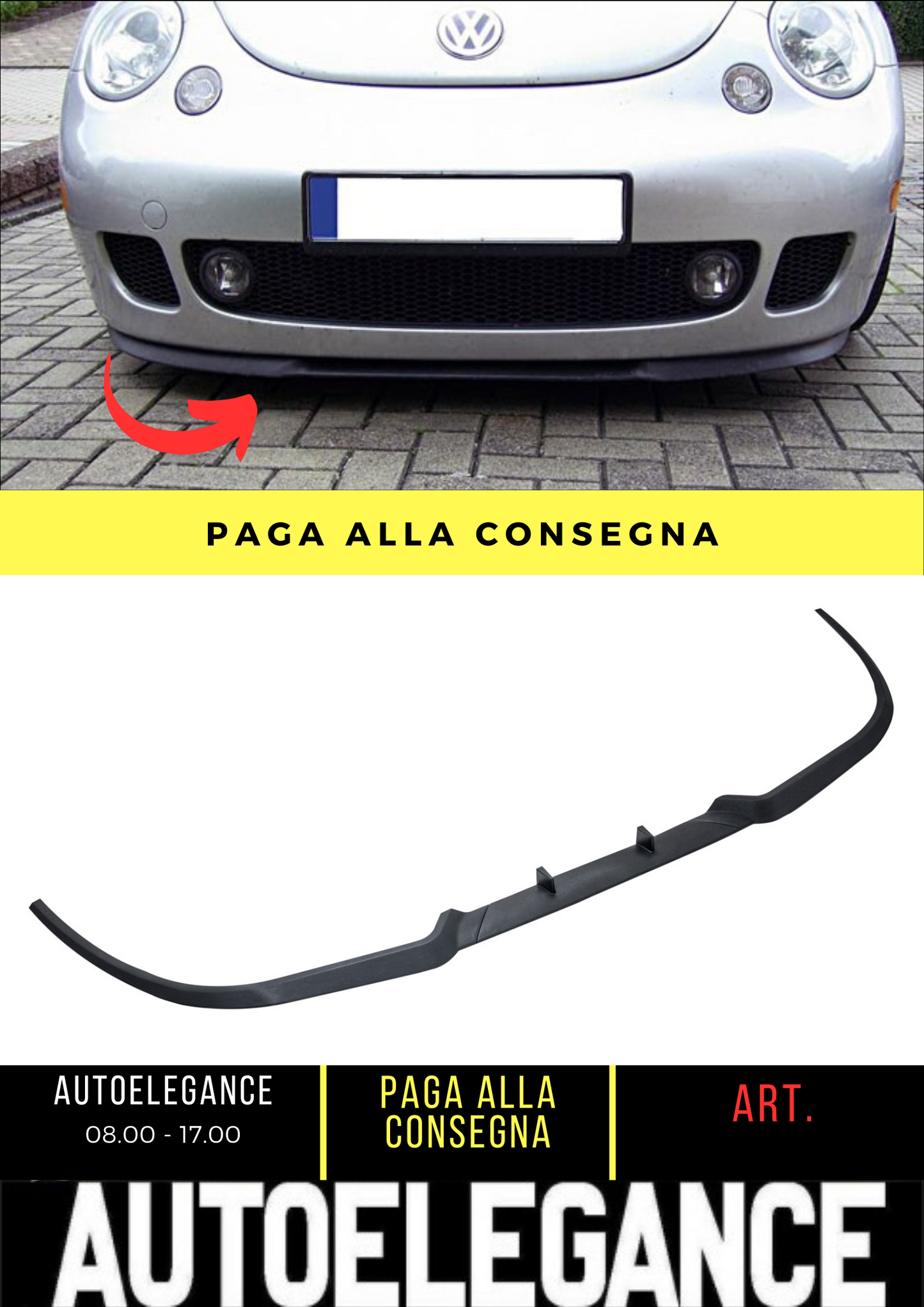 💕 FRONT SPLITTER SUITABLE FOR VW NEW BEETLE 💕