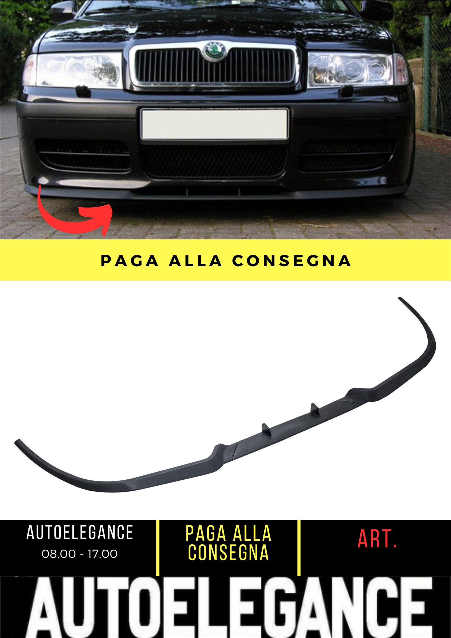 💕 FRONT SPLITTER SUITABLE FOR SKODA OCTAVIA 1U 1Z 💕