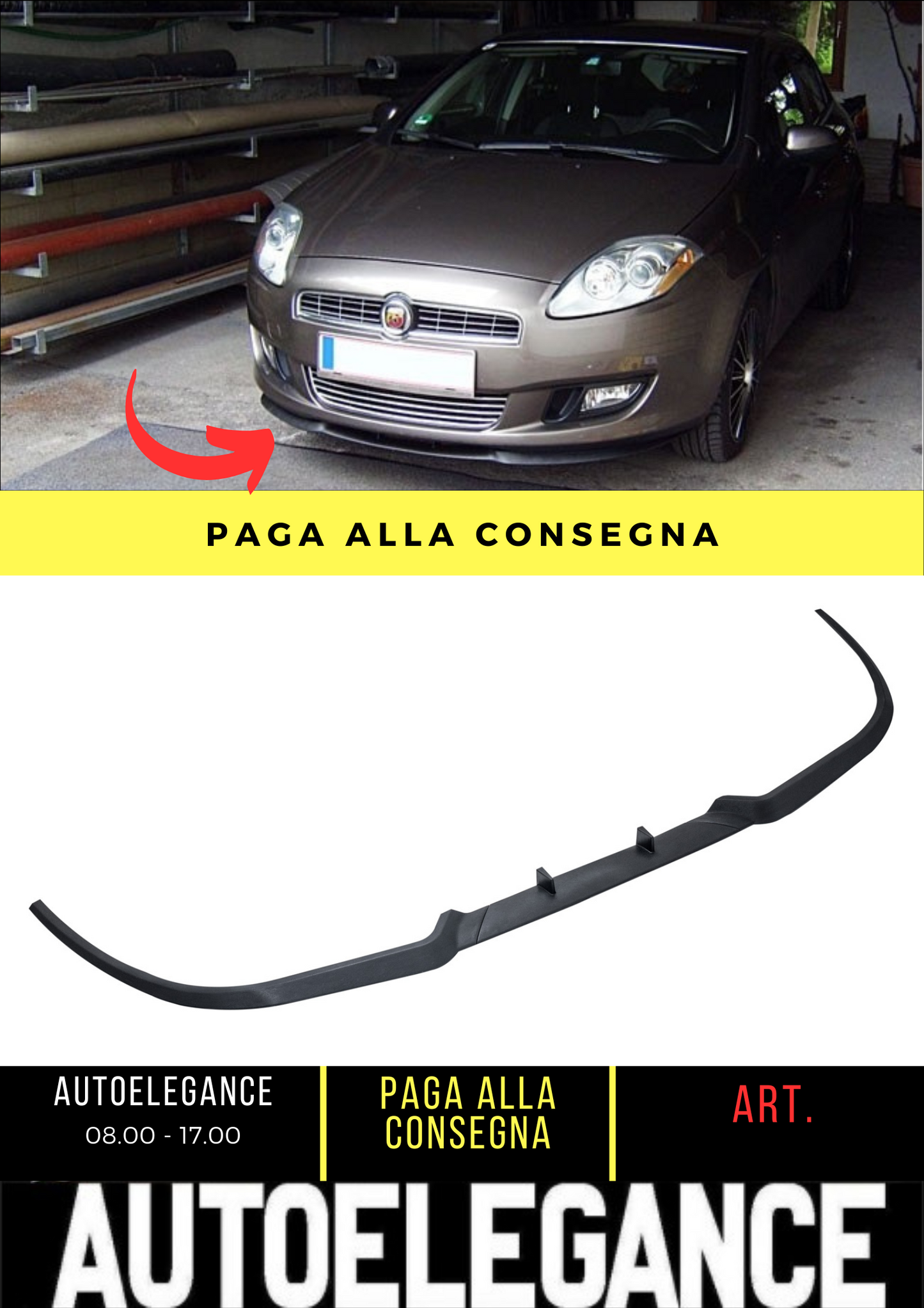 💕 SPLITTER ANTERIORE ADATTO PER FIAT BRAVO TYP 198 💕