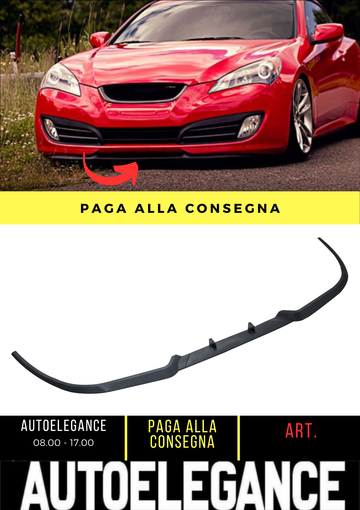 💕 SPLITTER ANTERIORE ADATTO PER HYUNDAI GENESIS COUPE 💕