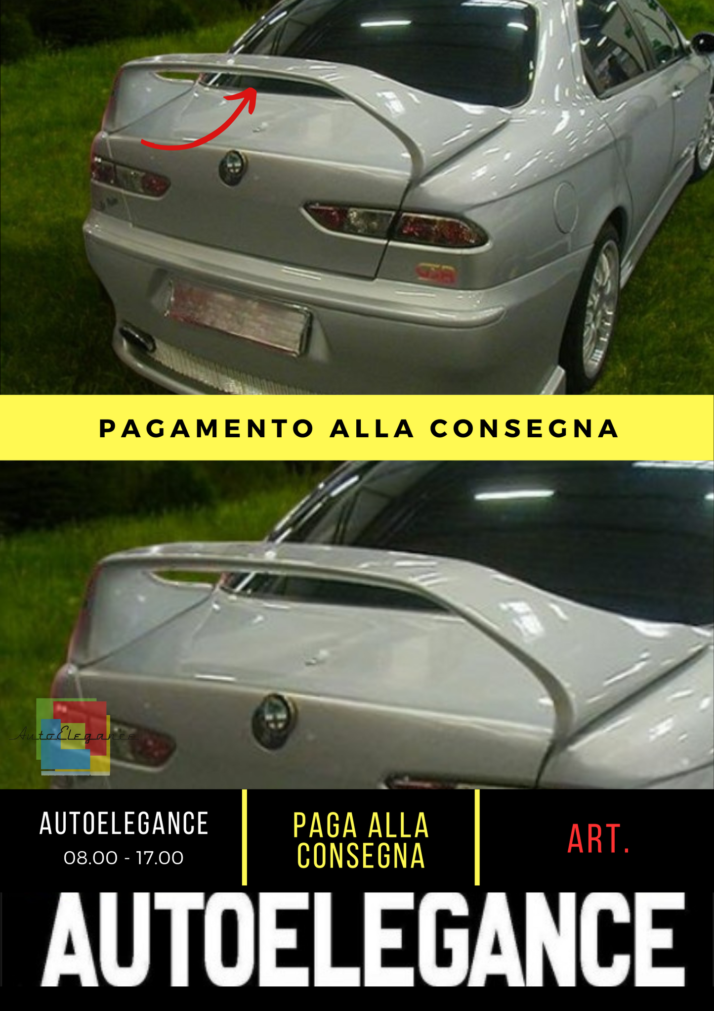 👌✨Spoiler posteriore adatto per Alfa Romeo 156 1997-2005✨👌