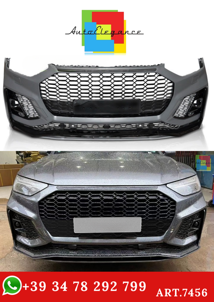 💫ART.7456 Paraurti Anteriore Look RSQ5 PDC per AUDI Q5 2020-2024💫