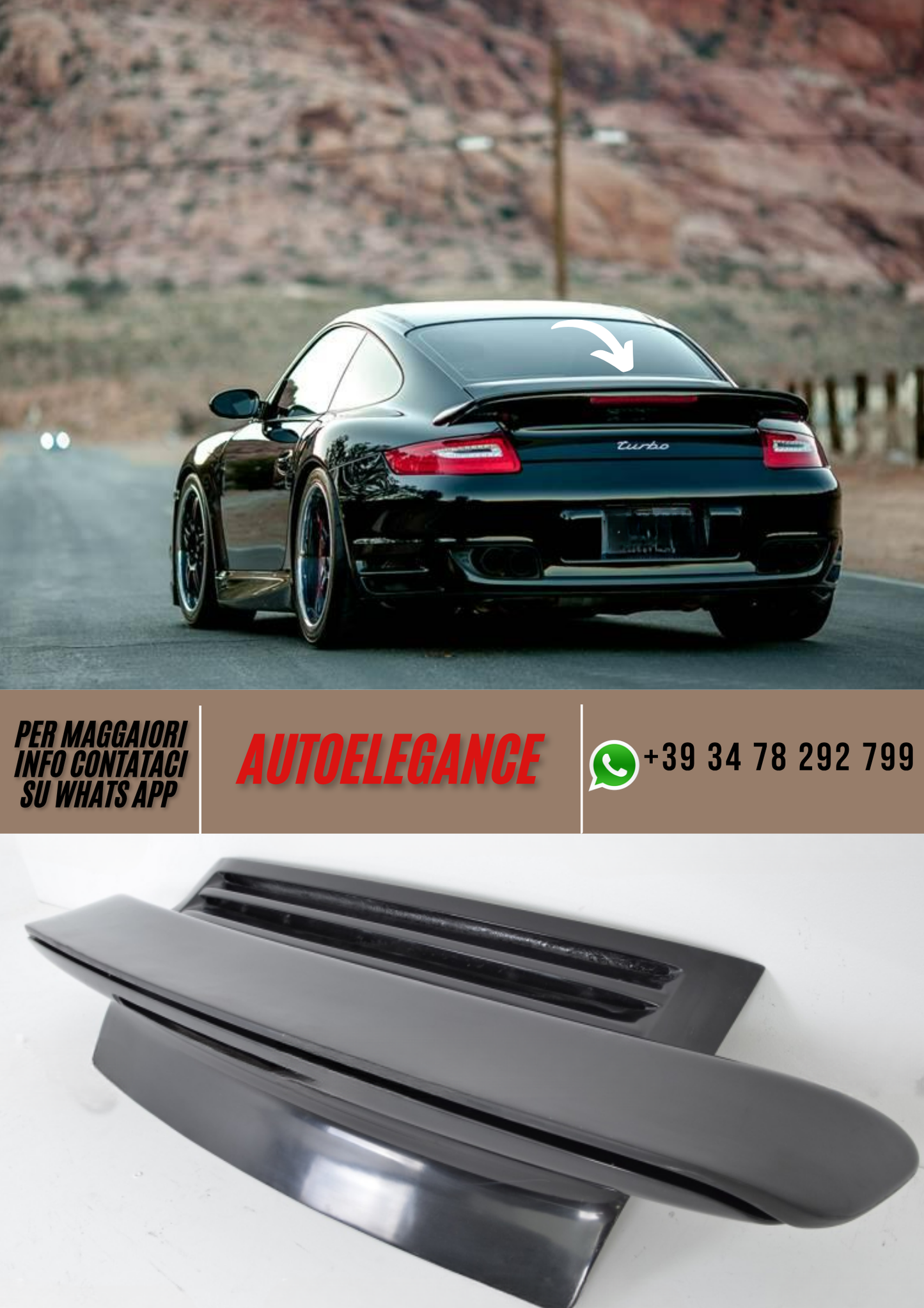 ❤️Tappo spoiler TURBO PORSCHE 911 997❤️
