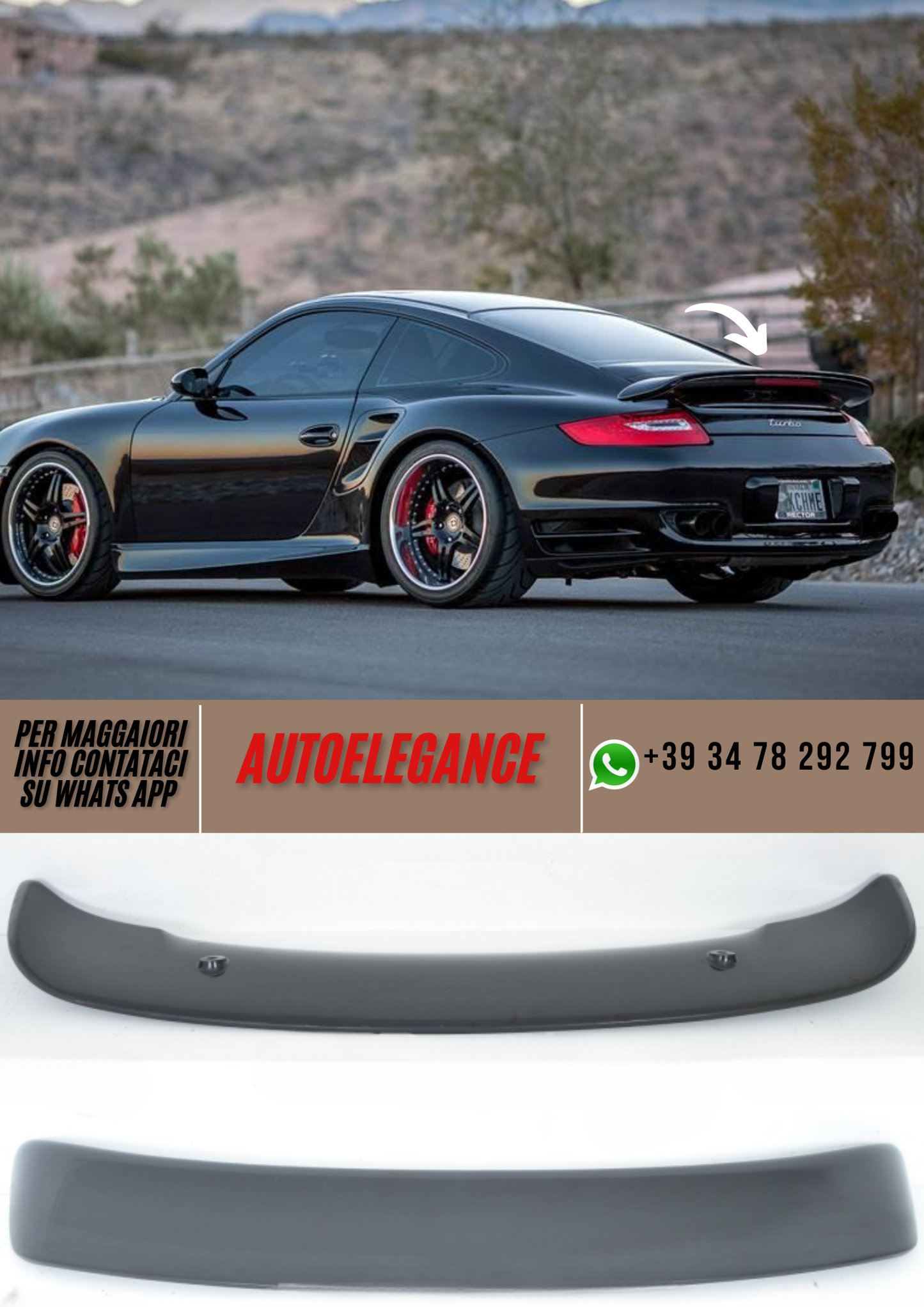 ❤️Tappo spoiler per PORSCHE 911 997 TURBO❤️