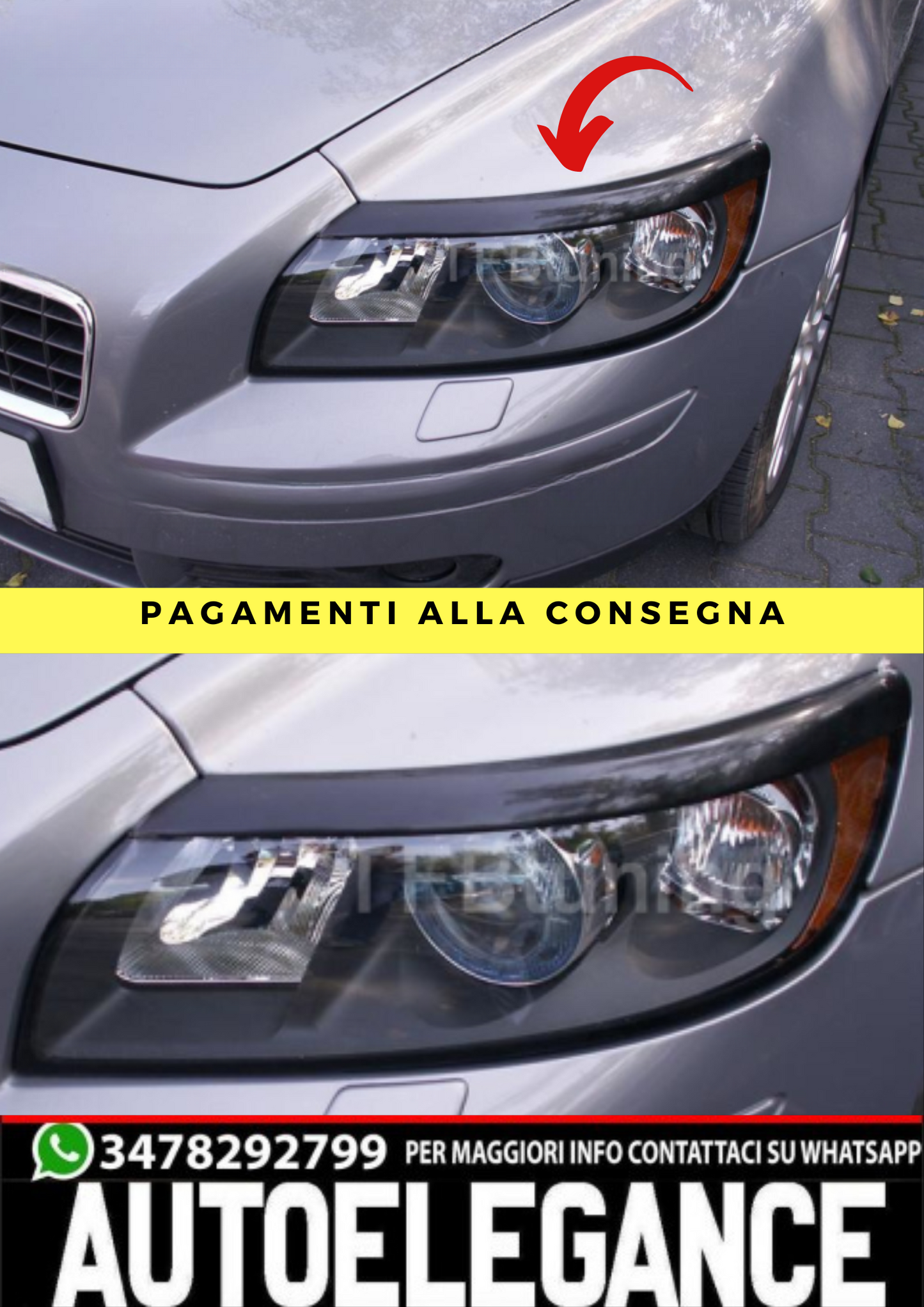 ❤️Sopracciglia per fari  ADATTO  PER VOLVO S40❤️