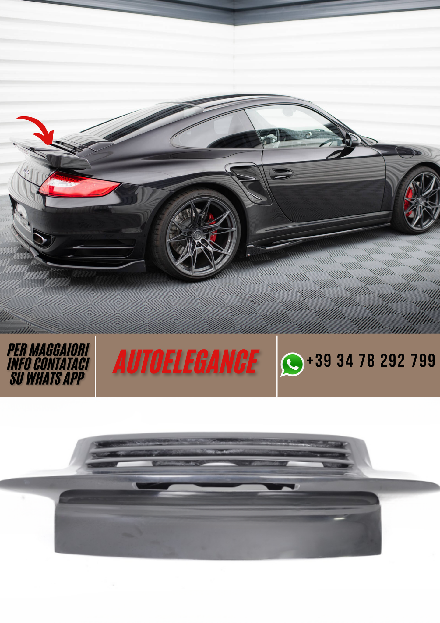 ❤️Portellone posteriore TURBO PORSCHE 911 997❤️