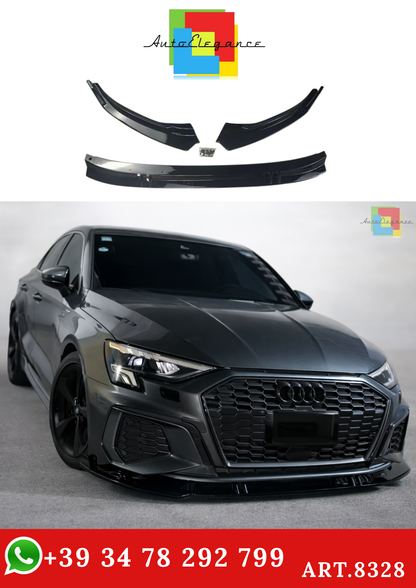 💫ART.8328 Splitter Anteriore per Audi A3/A3 S-Line/S3 8Y 2021-2024 💫