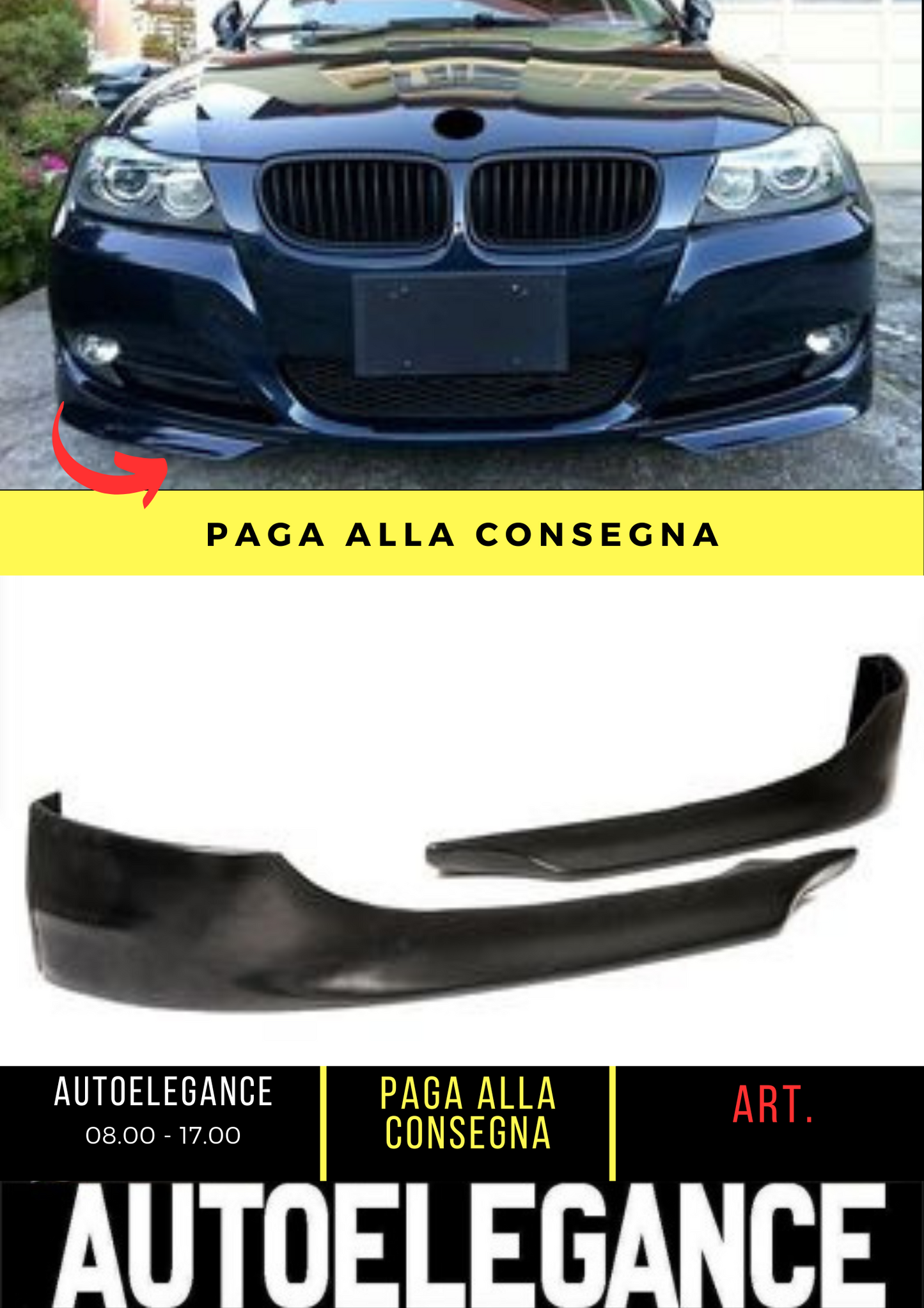 💕 FRONT SPLITTER SUITABLE FOR BMW E90 E91 08-12 💕