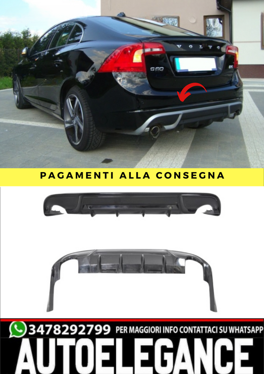 ❤️Spoiler paraurti posteriore ver 3   ADATTO  PER VOLVO V60 S60❤️
