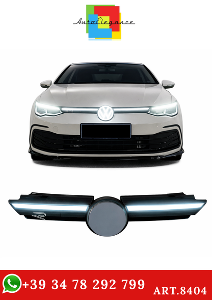 💫ART.8404 Griglia Anteriore con Striscia Luminosa LED per VW Golf MK8 2021+ GTI R Style💫