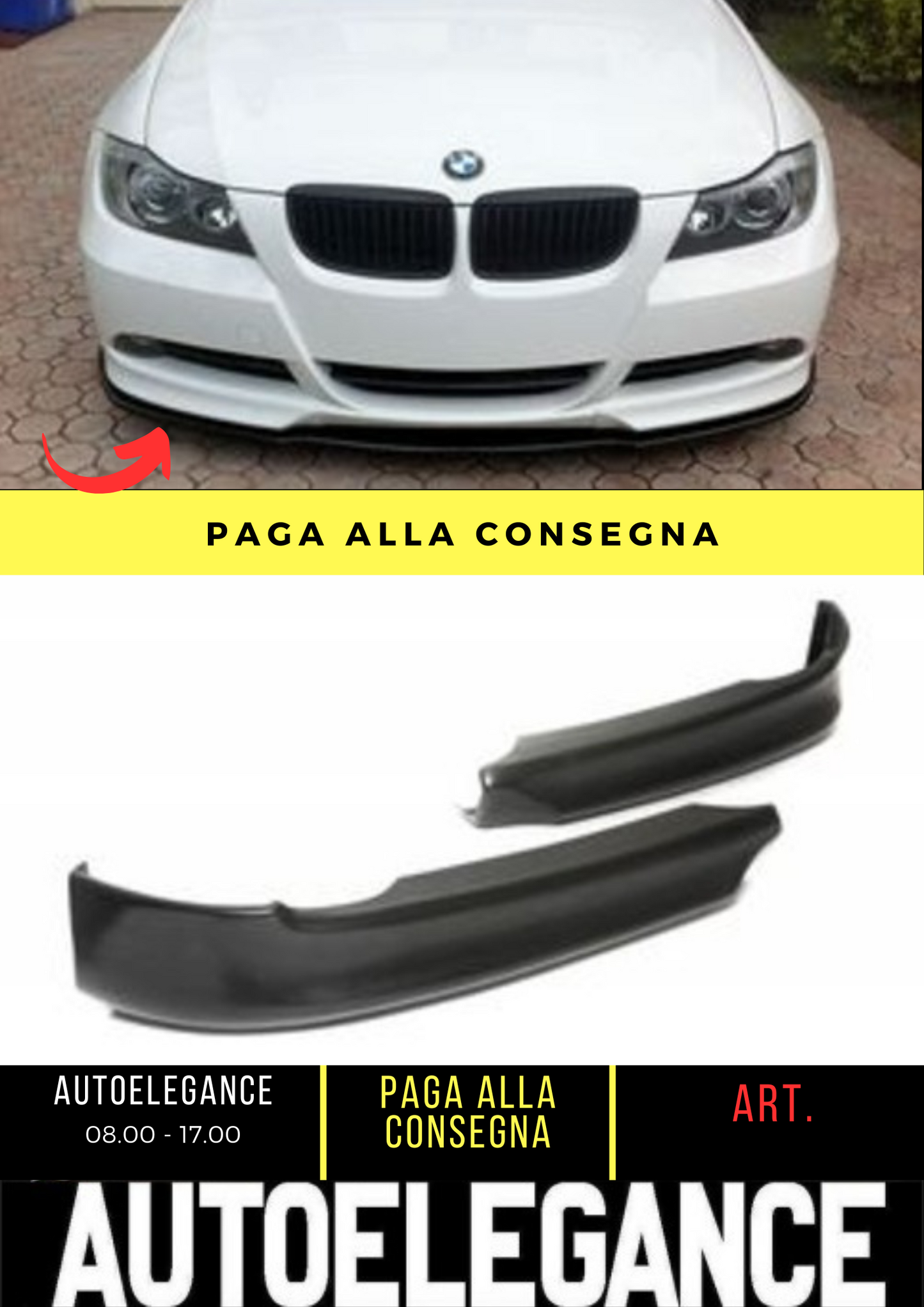 💕 FRONT SPLITTER SUITABLE FOR BMW E90 E91 05-08 💕
